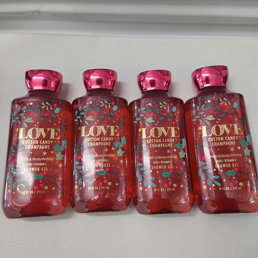 Bath and body works Cotton Candy Champagne Shower gels 4 pcs